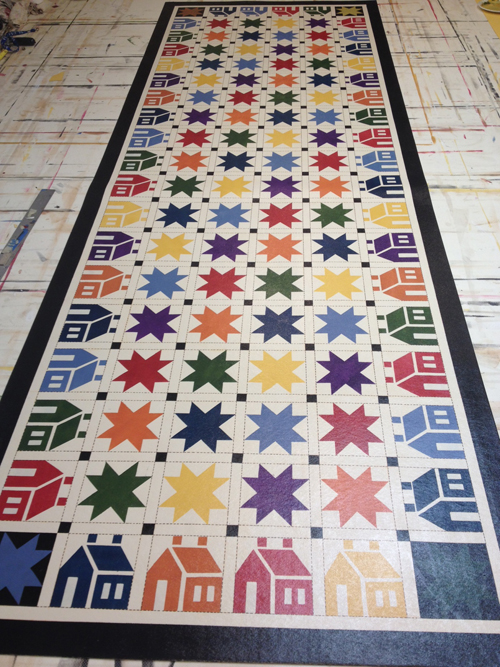 House n Star Floorcloth